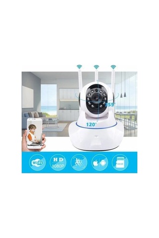 Kingboss IP-26 Hareket Sensörlü 3 Antenli Wi-Fi Kablosuz Bebek Güvenlik Kamerası