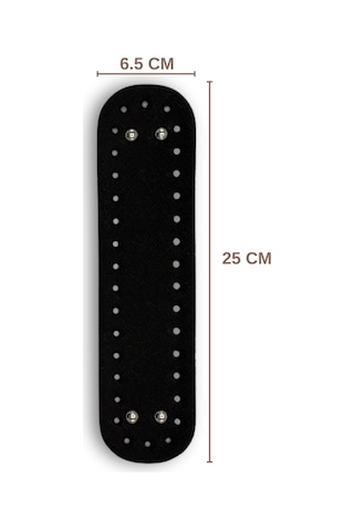 Sensy Çanta Tabanı Mini Suni Deri 6.5cmx25cm Canta Aksesuarı Ve Çanta Aksesuar Siyah