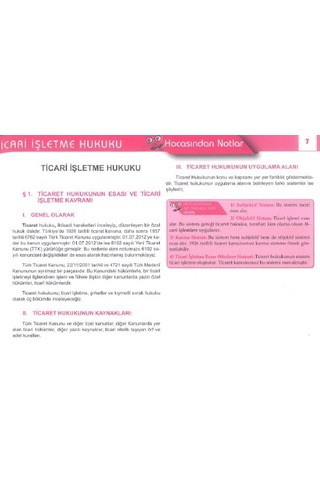 Ticaret Hukuku 1 Ticari İşletme Hukuku Ayşe Sarıca