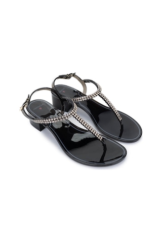 Menghi Kadın Pvc Siyah Parmak Arası Sandalet 774 903e Bn Sndlt Y25 Black Siyah