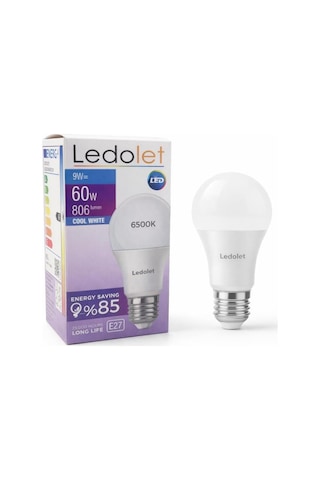Ledolet 9w 60w Led Ampul E27 6500k Beyaz Işık
