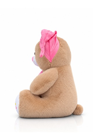 Ayıcık Şapkalı Ve Yastıklı Seri Peluş Ayıcık 60cm - Hediyelik Peluş Oyuncak Açık Kahverengi