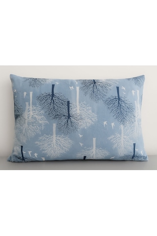 60x80cm Yastık Kılıfı, Pamuklu Kaliteli Kumaşlı, Fermuarlı, Sadece Kılıf Mavi