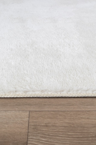 Vl Comfort Peluş Halı Gri Overloklu Ekru