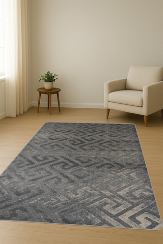 Modern Desenli Dijital Baskı Kaymaz Taban Halı H0964 Renkli