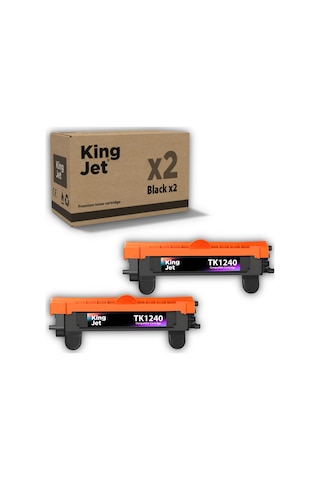 Kingjet Kyocera Uyumlu Tk-1240 2'li Paket Ecosys Pa2000w, Pa2001w Uyumlu Toner
