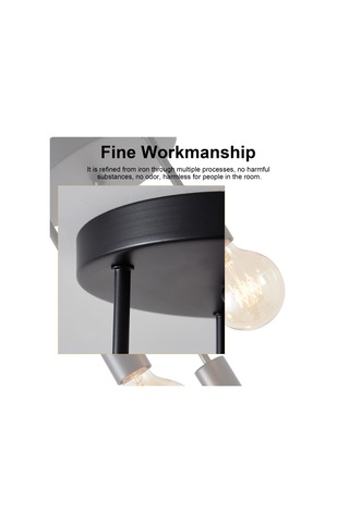 Tomshine Ac 110-120v Retro 3 Kafaları Avize Asılı Sarkıt Siyah