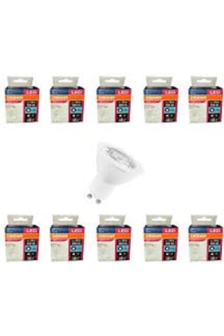 Osram 10'Lu Paket 5W Gu10 Duylu Led Ampul G.Işığı Sarı Işık