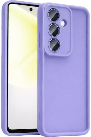 Samsung Galaxy A57 İle Uyumlu Kılıf Kamera Korumalı Yüksek Kenarlı Kapak Lila