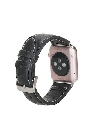 Apple Watch Uyumlu Deri Kordon 42-44-45mm Nm1-as1 Siyah