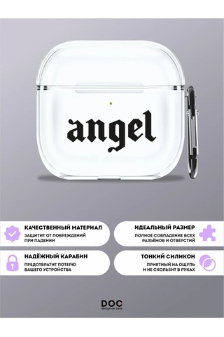 Designoncase Airpods Uyumlu 4 İçin Angel Baskılı Kılıf 280411981 Beyaz