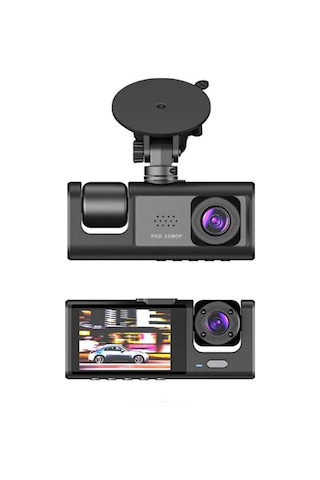 Schitec Trafik Kaydedici Dikiz Aynası Üç Kameralı 170 Geniş Açı Full Hd 1080p Araç İçi Kamera C309