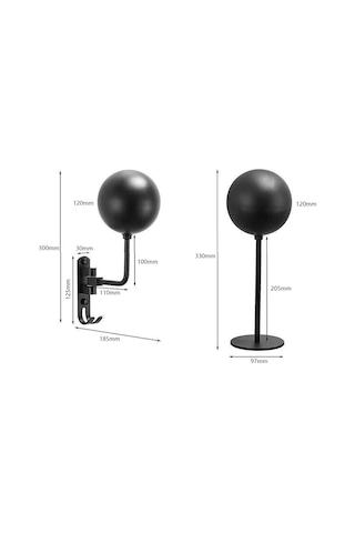 Yunboo Motosiklet Kask Tutucu Siyah Yerüstü Alüminyum Raflı Sergi Ve Saklama Aracı Deliksiz Montaj