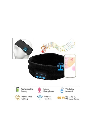 Maoyaya Uyku Kulaklıkları Bt Başlık Kablosuz Spor Hands-free Müzik Yatak Kulaklıkları Stereo Hoparlör Ve Mikrofona Sahip Uyku Kulaklıkları Egzersiz, Koşu, Yürüyüş, Yoga Ve Yan Yatanlar İçin Siyah, Kulaklık Takımı Siyah