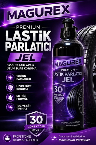 Premium Lastik Parlatıcı Jel 400 Ml - 30 Güne Kadar Etkili Islak Görünüm & Uzun Süreli Koruma