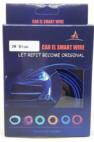 Mavi Neon Led Araç Içi Torpido Ledi Neon Led 2 Metre Mavi