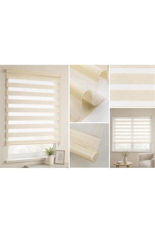 Gül&sem Perdecilik Zebra Perde Bambu Krem