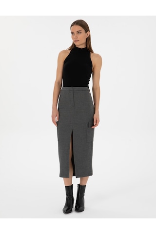 Pierre Cardin Kadın Antrasit Etek Dokuma 50314094-vr006 Antrasit