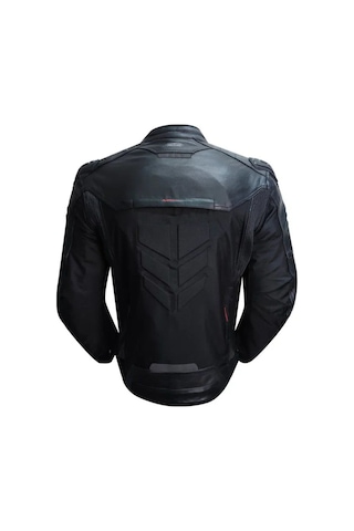 Ebakbak Reflektörlü 4 Mevsim Deri 600-D Kumaş Motosiklet Montu