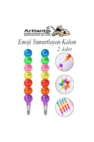 Emoji Yumurtlayan Kurşun Kalem 2 Adet Eğlenceli Hediyelik Kurşun Kalem Gülen Yüzlü Kurşun Kalem Karne Hediyesi Çok Renkli