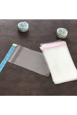 Şeffaf Bantlı Jelatin Poşet 100'lü 10 x 20 CM