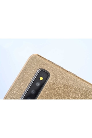 Samsung Uyumlu Galaxy S10 Kılıf Zore Shining Silikon-Siyah