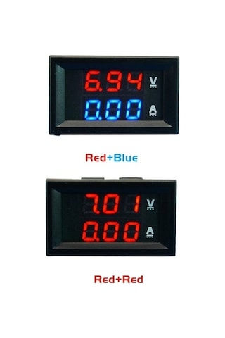 Lijinxu--100v 10a Dc Dijital Voltmetre Ampermetre Mavi + Kırmızı Led Amp Volt Metre Ölçer 1