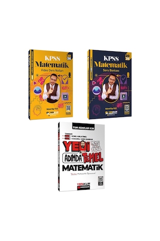 Yediiklim 2026 Kpss Atölye Serisi Matematik Video Ders Notları+soru Bankası Ve Yedi Adımda Temel Matematik Set