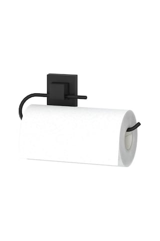 Tekno Tel Ef-240 Siyah Kağıt Havluluk Yapışkanlı/vidalı Deliksiz Mutfak/banyo Rulo Askısı Mat Siyah