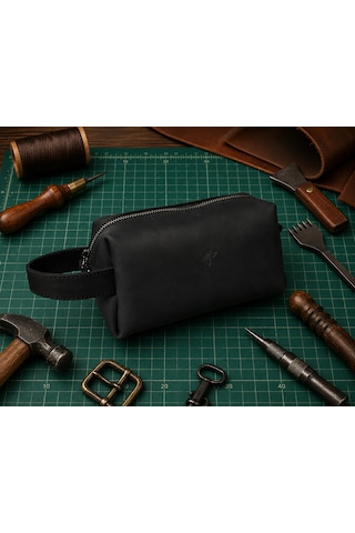 Vintage Leather Craft Hakiki Deri Erkek Çantası 1091 Sıyah