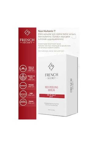 French Secret Canlandırıcı Ton Eşitleyici ve Leke Karşıtı Yenileyici Red Peeling 30 ML