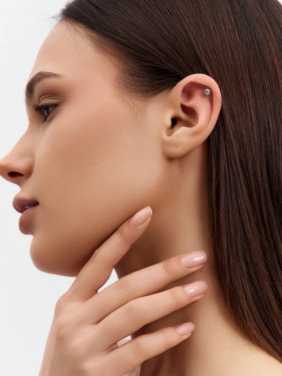 Vladı S Kıkırdak Piercingi Labreti 99526546 Gri