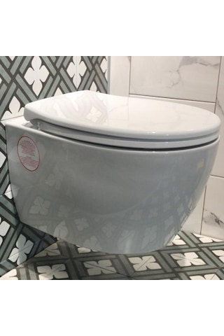 İsvea Kanalsız Asma Klozet + Gömme Rez. + Buton + Stop Valf Set