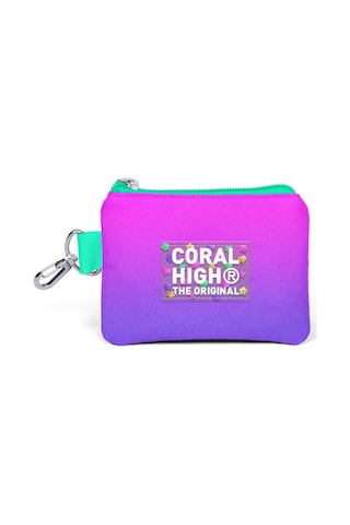 Coral High Kids Pembe Mor Renk Geçişli Bozuk Para Çantası 21891