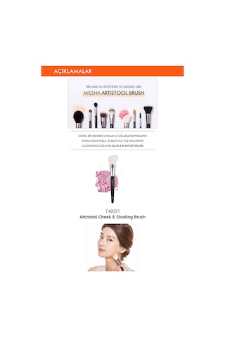 Missha Artistool Cheek & Shading Brush Allık Ve Gölgelendirme Fırçası #203