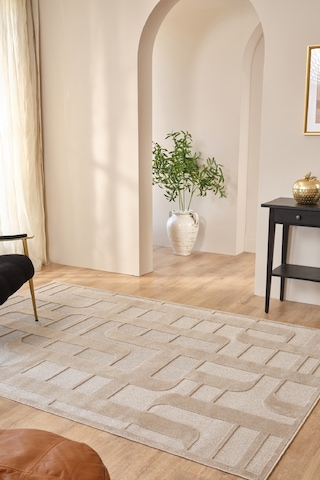 Kaşmir Halı İskandinav Tora Beige 160x230 Cm Salon Mutfak Halısı Yolluk Bej