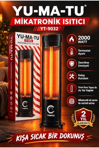 Yumatu YT-9032 2000W Mikatronik Kule Tipi Isıtıcı