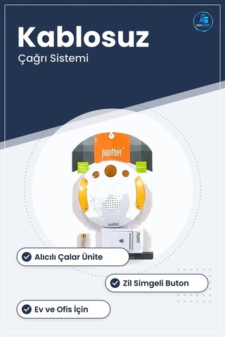 Kablosuz Kapı Zili Girişi Çağrı Sistemi Alıcılı Butonlu Pilli Ev