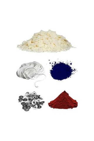 Soya Mum Yapım Seti, 1Kg Soya Wax, Boya, Fitil, Mum Çıtçıtı