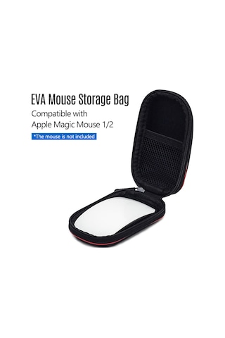 Xindoker Siyah Eva Mouse Saklama Kutu,  Magic Mouse 1/2 İçin Taşınabilir Koruyucu Çantası Siyah