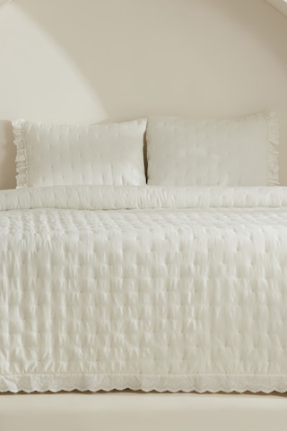 Karaca Home Aurora Çift Kişilik Yatak Örtüsü Seti Beyaz