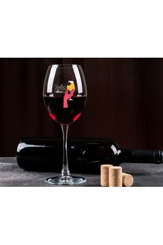 Bk Gift Kişiye Özel İsimli Renkli Baskılı 2li Şarap Kadehi Seti- 5, Şarap Kadehi Hediye Seti, Doğum Günü Hediyesi, Sevgiliye Hediye Kobitmeyen137726 B