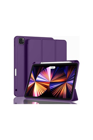 Apple Uyumlu iPad Pro 12.9 4. Nesil Ve 3. Nesil Kılıf Pen Charge Kalem Bölmeli 2018 - 2020