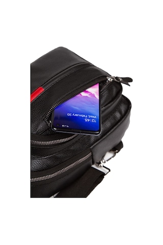 Newish Polo Erkek Deri Usd Kulaklık Çıkışlı Çapraz Bady Bag Göğüs Ve Omuz Çantası New132 - Siyah