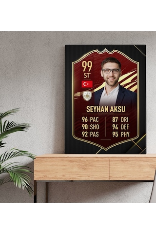 Kişiye Özel Kanvas Tablo Futbolcu Kartı 50X70Cm-3