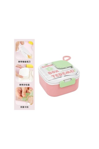 Jian Fan Çift Katmanlımikrodalga Isısma Bento Kutusu Pembe Pembe