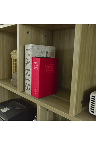 Kitap Şeklinde Bordo Büyük Boy Gizli Güvenlik Kitap Görünümlü Haz