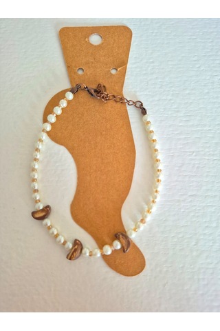 İncil Ve Ud Ağaçlı Doğal Boncuklu Bayan Halhal