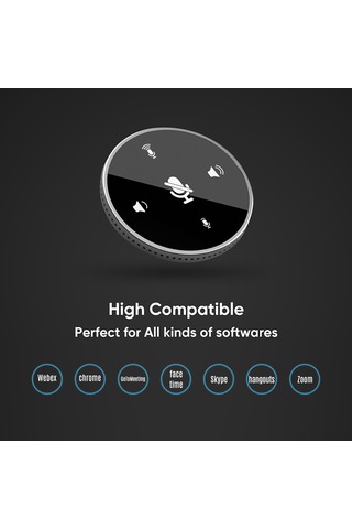 Springsun Usb Konferans Mikrofonu - 360 Ses Toplama, Gürültü Önleme, Hoparlörlü, Pc/mac Uyumlu Altın