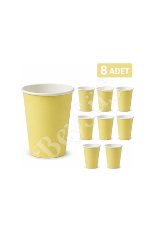 Parti Kağıt Bardak 8li Sarı Diğer